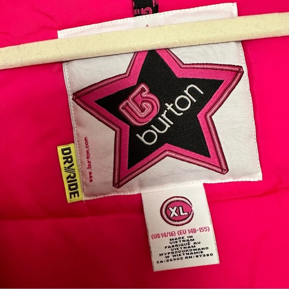 Burton pink Snow Jacket girl size 14/16